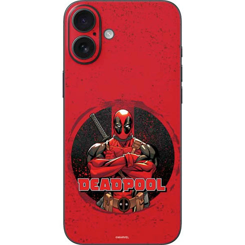 Marvel Deadpool Wade Wilson iPhone 16 Plus Skin